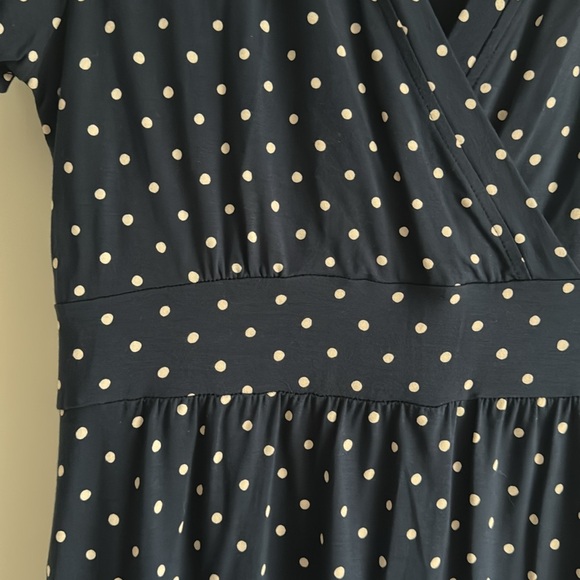 LL bean navy polka dot dress - Picture 3 of 5